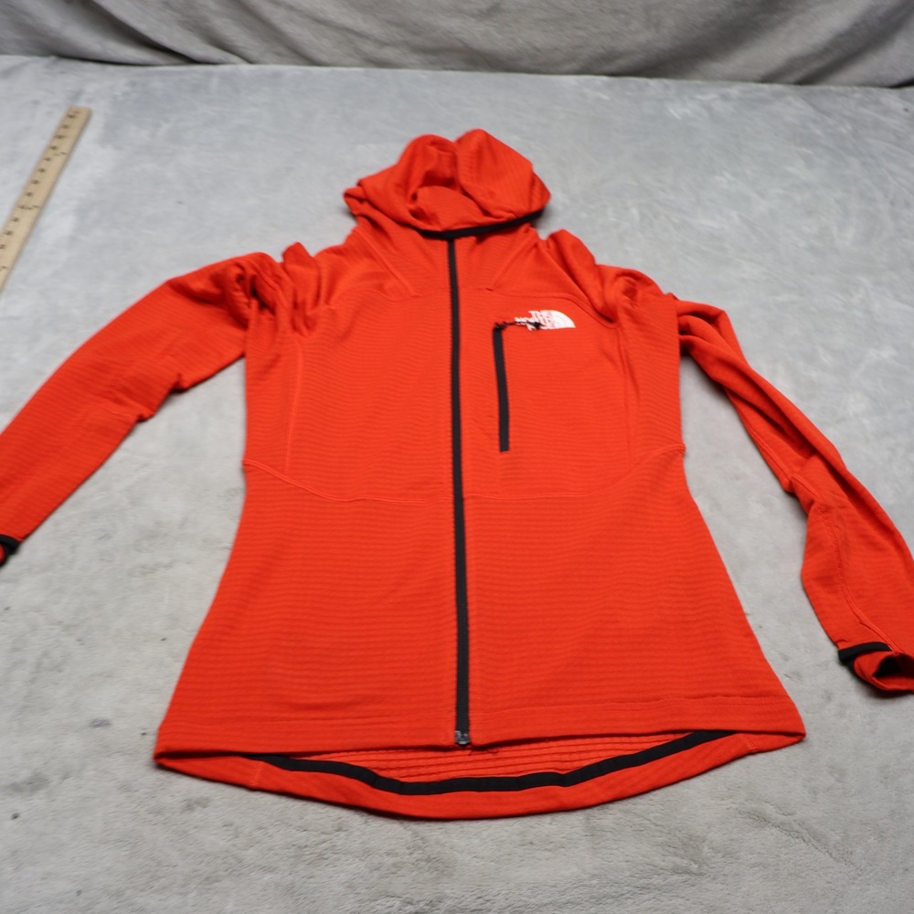 North Face Jacket Womens XS Orange Summit L2 Power Waffle Fleece Light Outdoor